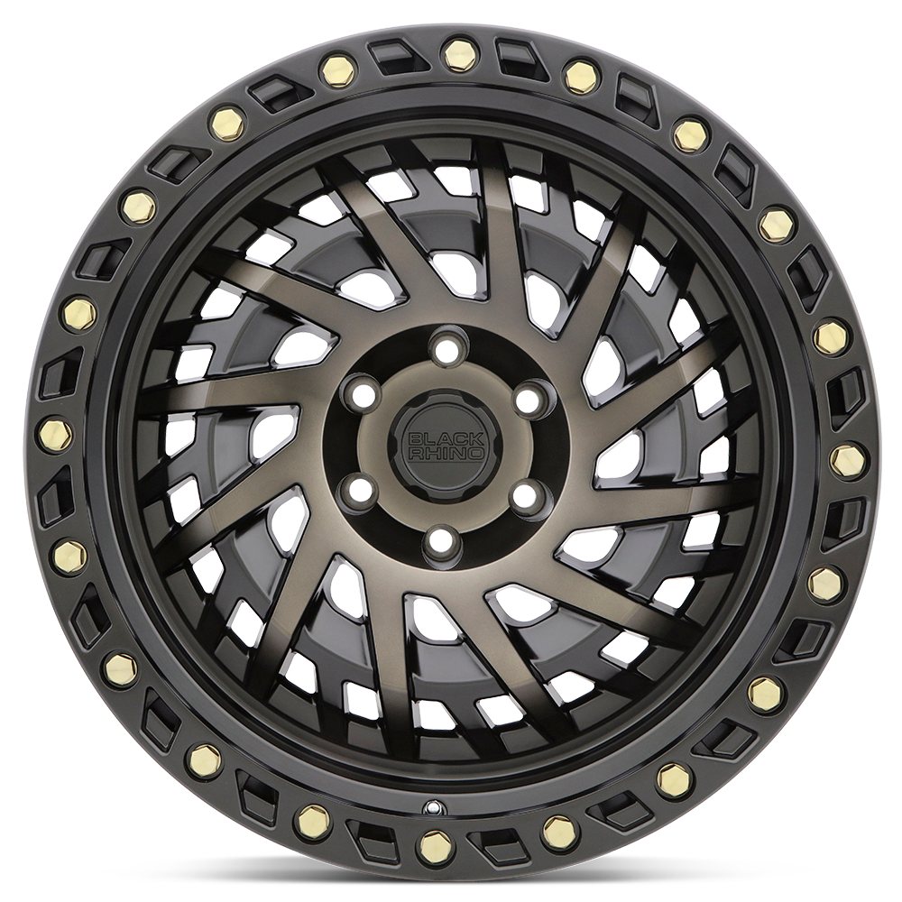 Black Rhino Hard Alloys Shredder 17x9 Matte Black w/Machined Dark Tint -12mm ET 112.1mm CB 6x139.7