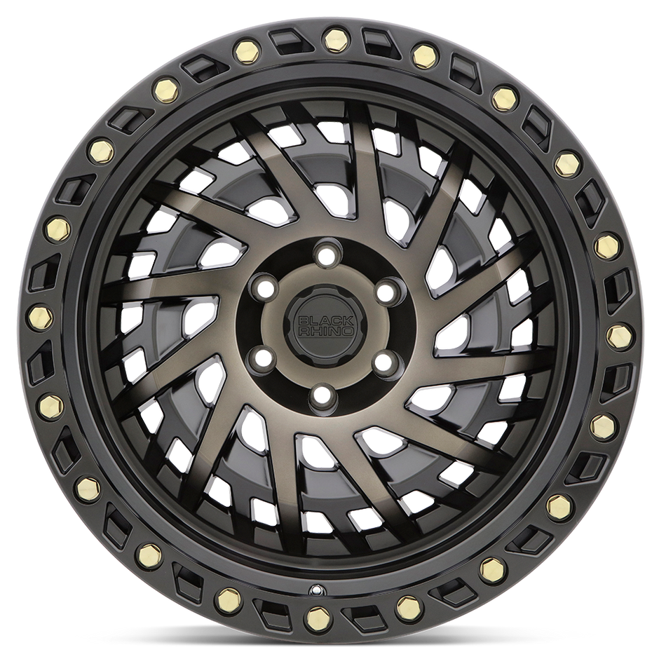 Black Rhino Hard Alloys Shredder 17x9 Matte Black w/Machined Dark Tint -12mm ET 112.1mm CB 6x139.7