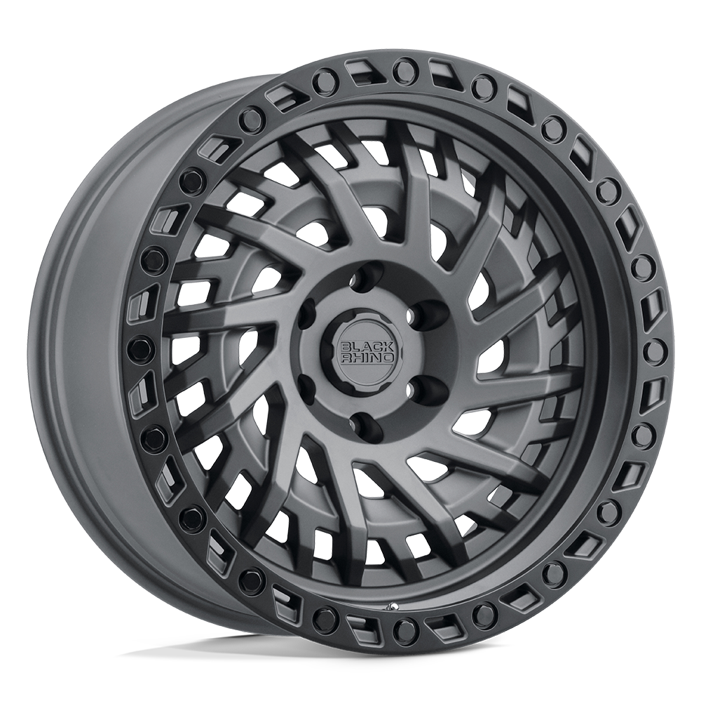 Black Rhino Hard Alloys Shredder 17x9 Matte Gunmetal w/Black Ring -18mm ET 71.5mm CB 5x127