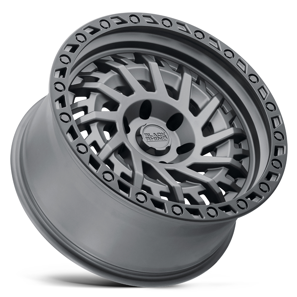 Black Rhino Hard Alloys Shredder 17x9 Matte Gunmetal w/Black Ring -18mm ET 71.5mm CB 5x127