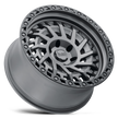 Black Rhino Hard Alloys Shredder 17x9 Matte Gunmetal w/Black Ring -18mm ET 71.5mm CB 5x127