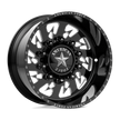 American Force Sideways SD forged wheels in gloss black milled finish, three-quarter view