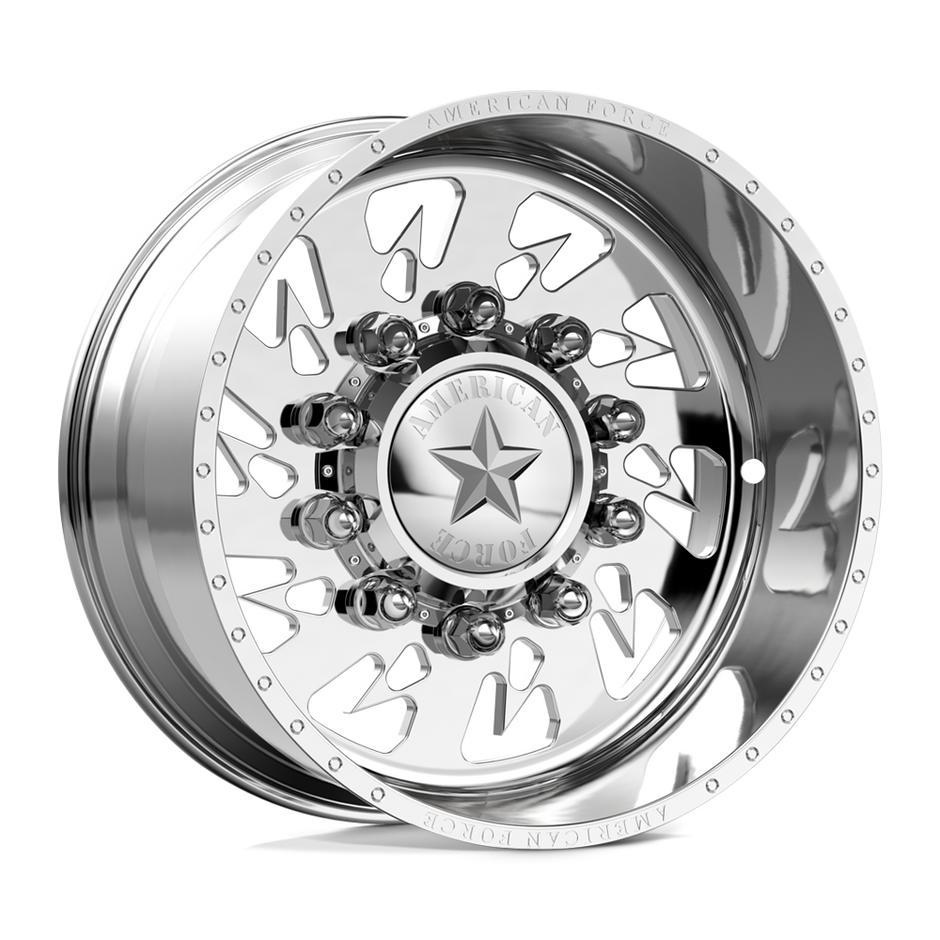 American Force Sideways SD forged wheels in polished finish, three-quarter view