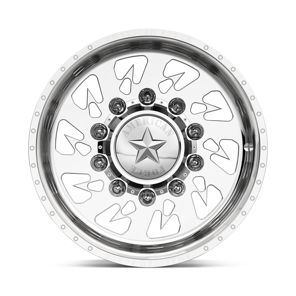 American Force Sideways SD forged wheels in polished finish, face view