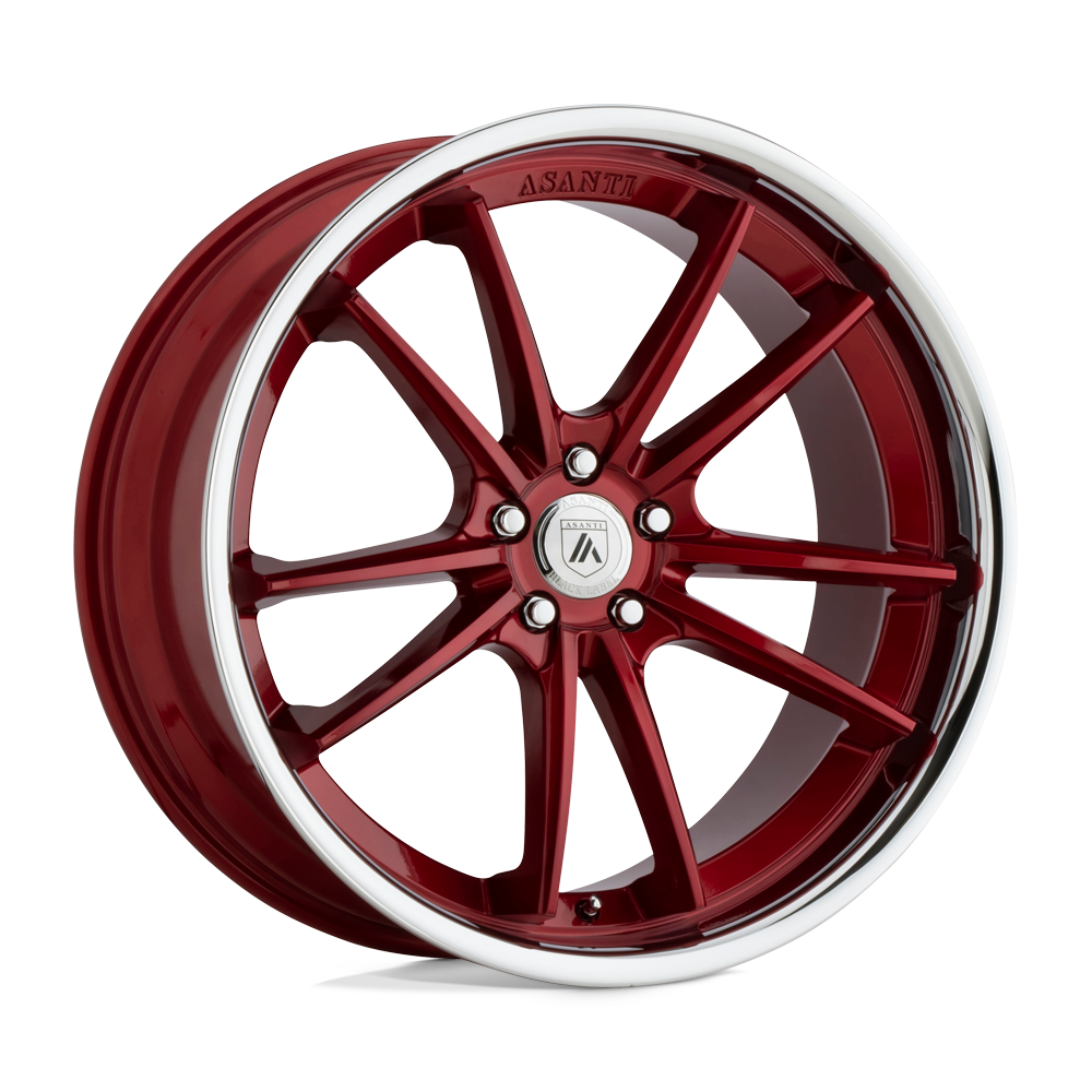 Asanti Wheels ABL23 Sigma 20x10.5 Candy Red w/Chrome Lip 38mm ET 72.56mm CB 5x114.3