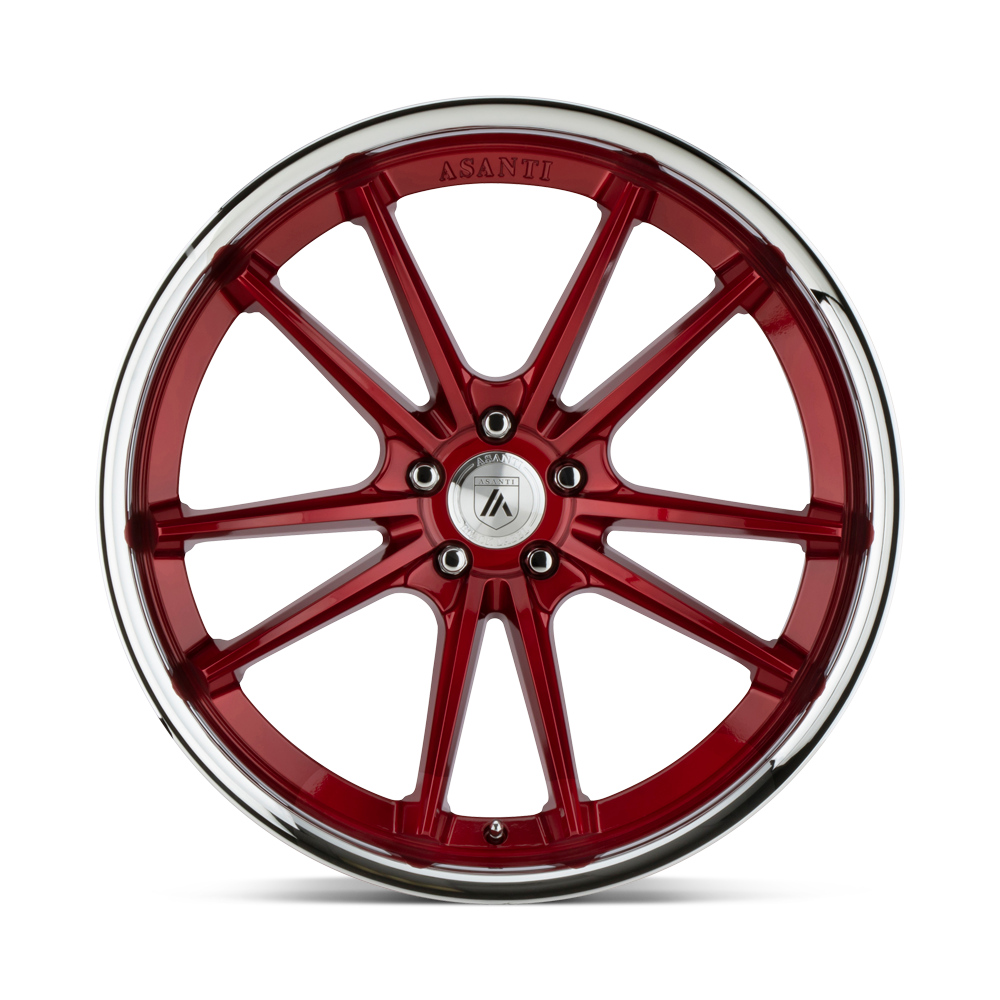 Asanti Wheels ABL23 Sigma 20x10.5 Candy Red w/Chrome Lip 38mm ET 72.56mm CB 5x114.3