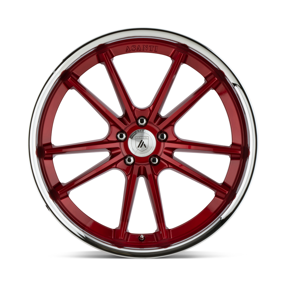 Asanti Wheels ABL23 Sigma 20x10.5 Candy Red w/Chrome Lip 38mm ET 72.56mm CB 5x114.3