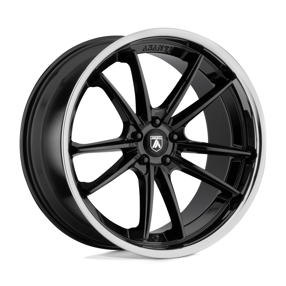 Asanti Wheels ABL23 Sigma 24x9 Gloss Black w/Chrome Lip 32mm ET 84.1mm CB 5x130