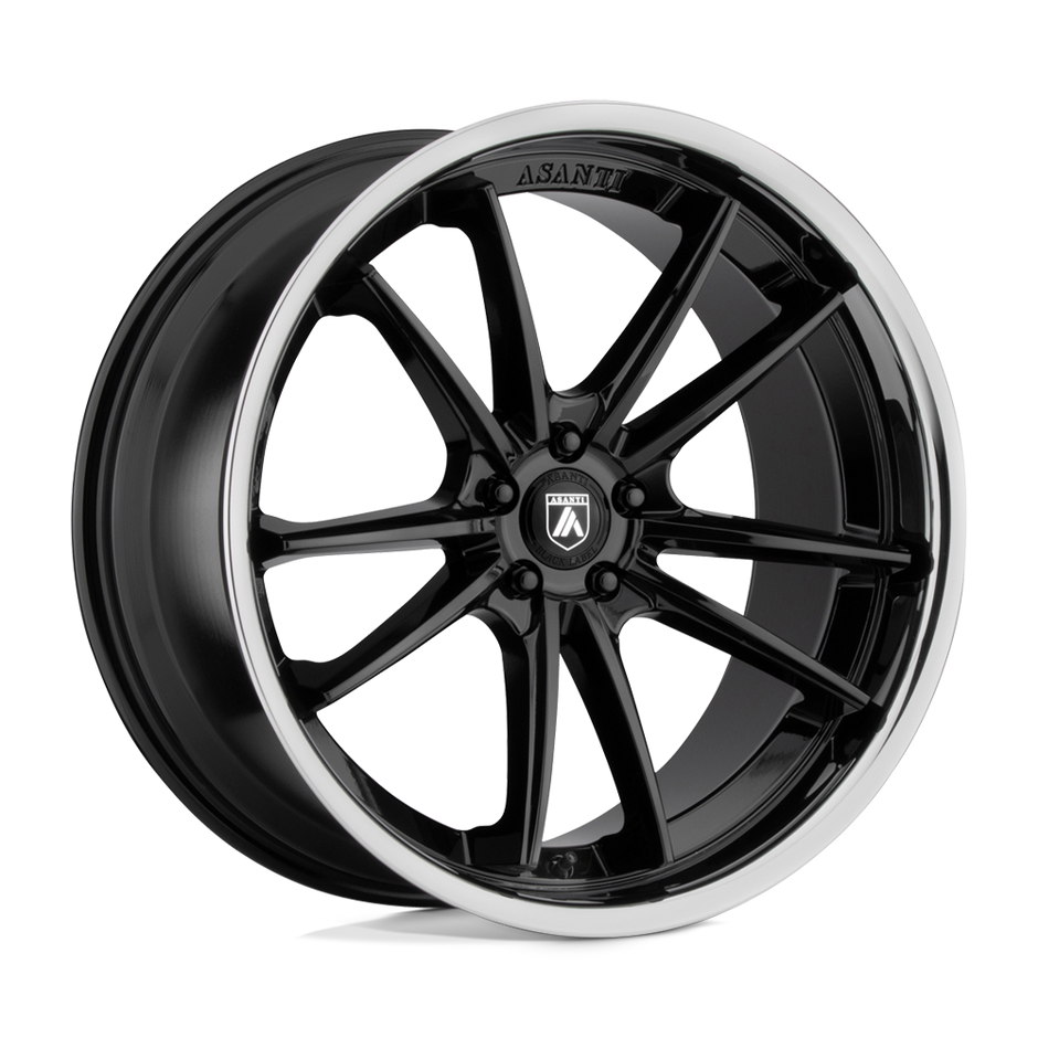 Asanti Wheels ABL23 Sigma 24x9 Gloss Black w/Chrome Lip 32mm ET 84.1mm CB 5x130