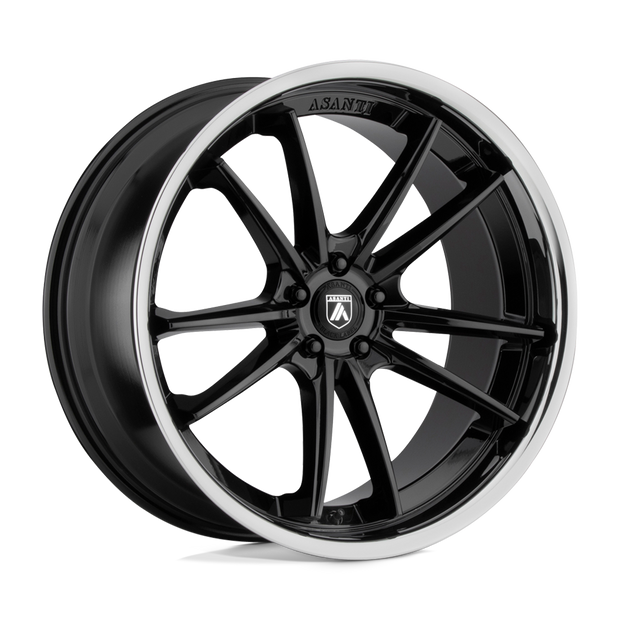 Asanti Wheels ABL23 Sigma 24x9 Gloss Black w/Chrome Lip 32mm ET 84.1mm CB 5x130