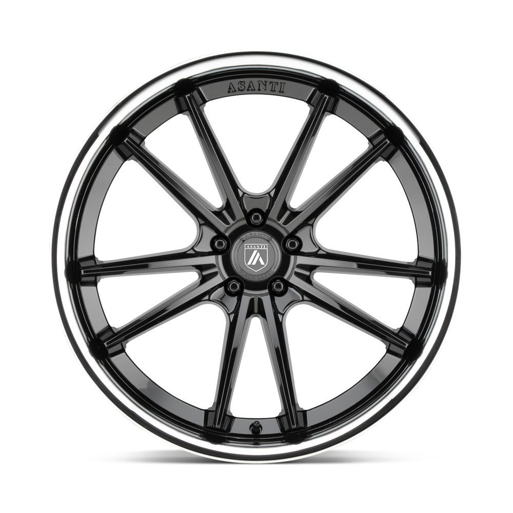 Asanti Wheels ABL23 Sigma 24x9 Gloss Black w/Chrome Lip 32mm ET 84.1mm CB 5x130