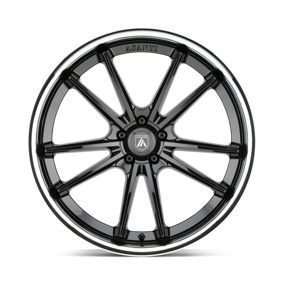 Asanti Wheels ABL23 Sigma 24x9 Gloss Black w/Chrome Lip 32mm ET 84.1mm CB 5x130