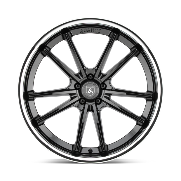 Asanti Wheels ABL23 Sigma 24x9 Gloss Black w/Chrome Lip 32mm ET 84.1mm CB 5x130