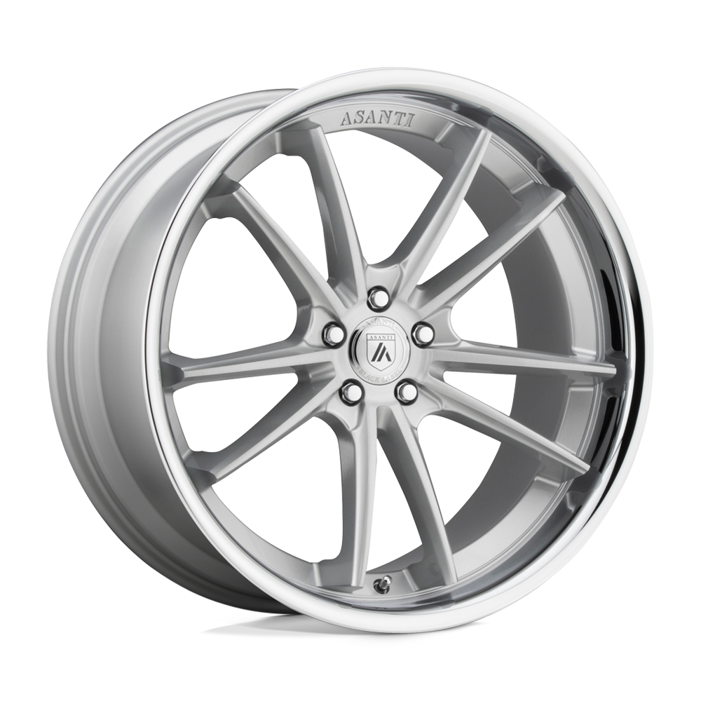 Asanti Wheels ABL23 Sigma 24x9 Brushed Silver w/Chrome Lip 32mm ET 84.1mm CB 5x130