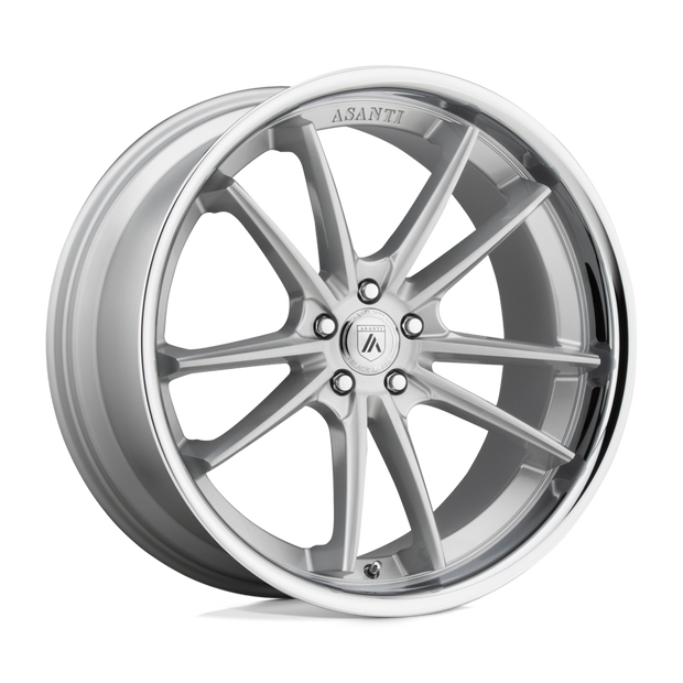 Asanti Wheels ABL23 Sigma 24x9 Brushed Silver w/Chrome Lip 32mm ET 84.1mm CB 5x130