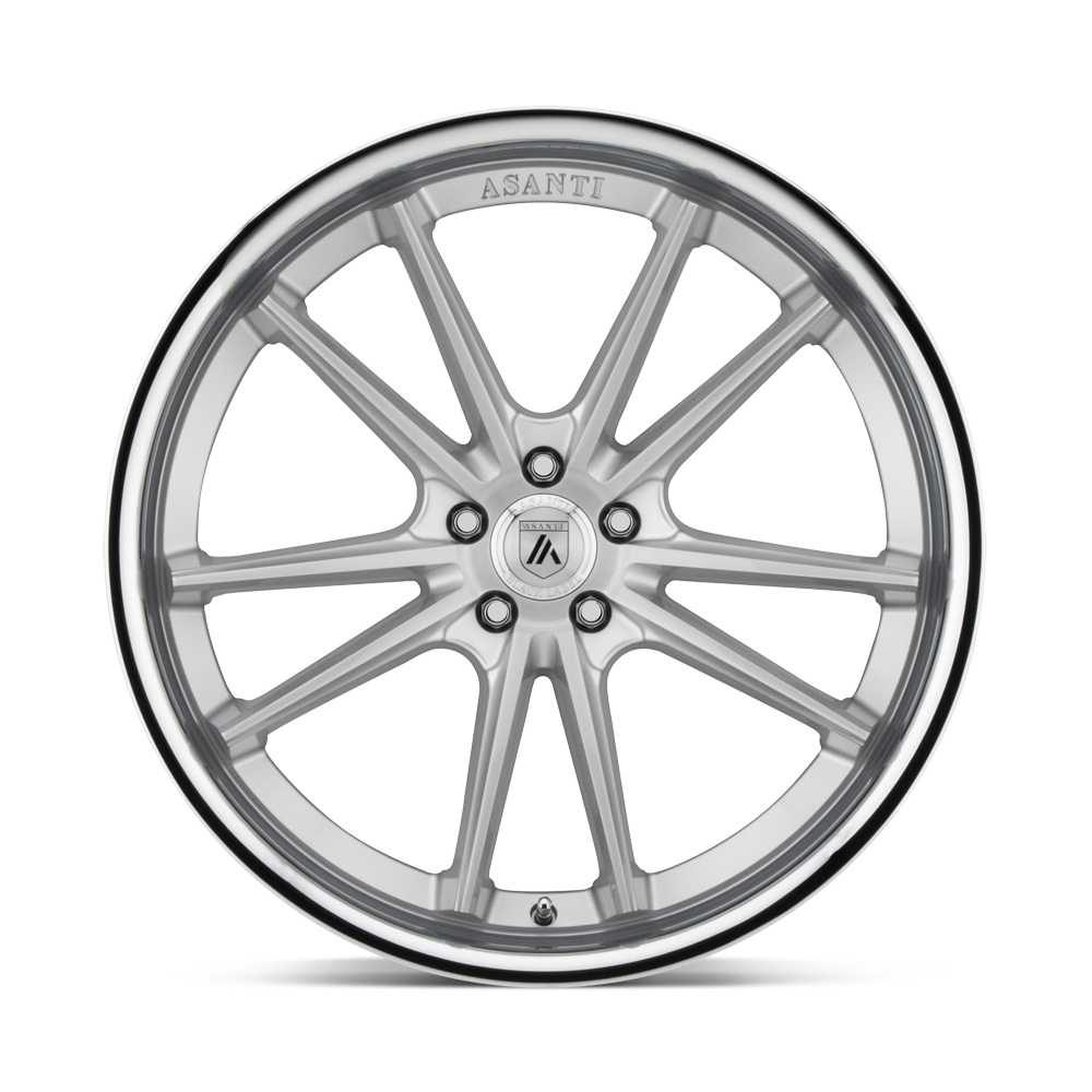Asanti Wheels ABL23 Sigma 24x9 Brushed Silver w/Chrome Lip 32mm ET 84.1mm CB 5x130