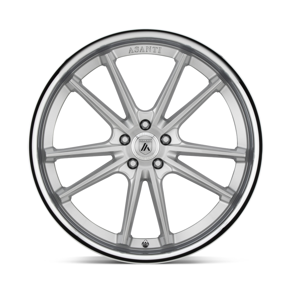 Asanti Wheels ABL23 Sigma 24x9 Brushed Silver w/Chrome Lip 32mm ET 84.1mm CB 5x130