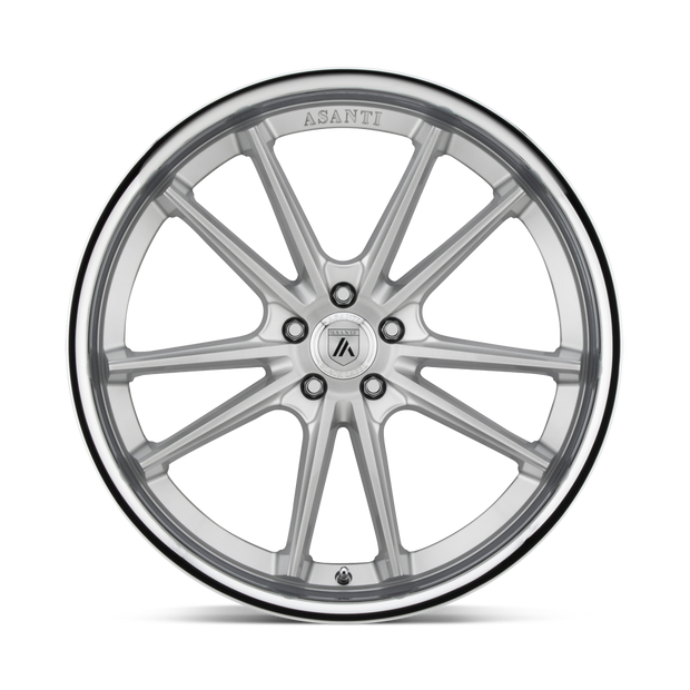 Asanti Wheels ABL23 Sigma 24x9 Brushed Silver w/Chrome Lip 32mm ET 84.1mm CB 5x130