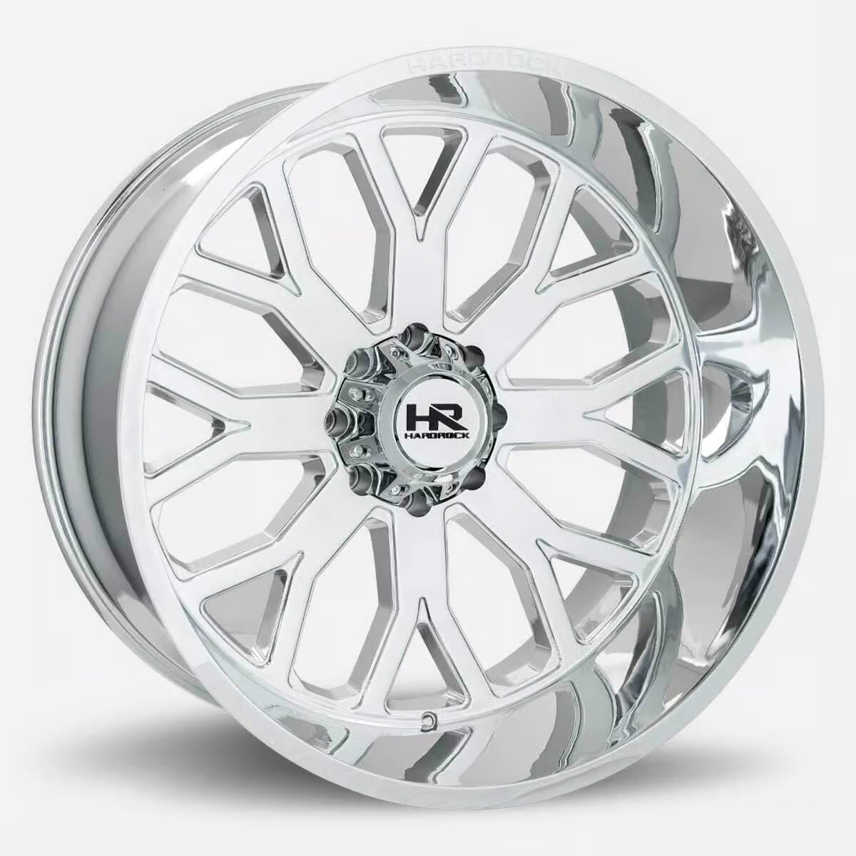 Hardrock Offroad Slammer Xposed 22x12 Chrome -44mm ET 125.2mm CB 8x165.1 wheel