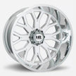 Hardrock Offroad Slammer Xposed 24x12 Chrome -44mm ET 125.2mm CB 8x165.1 wheel