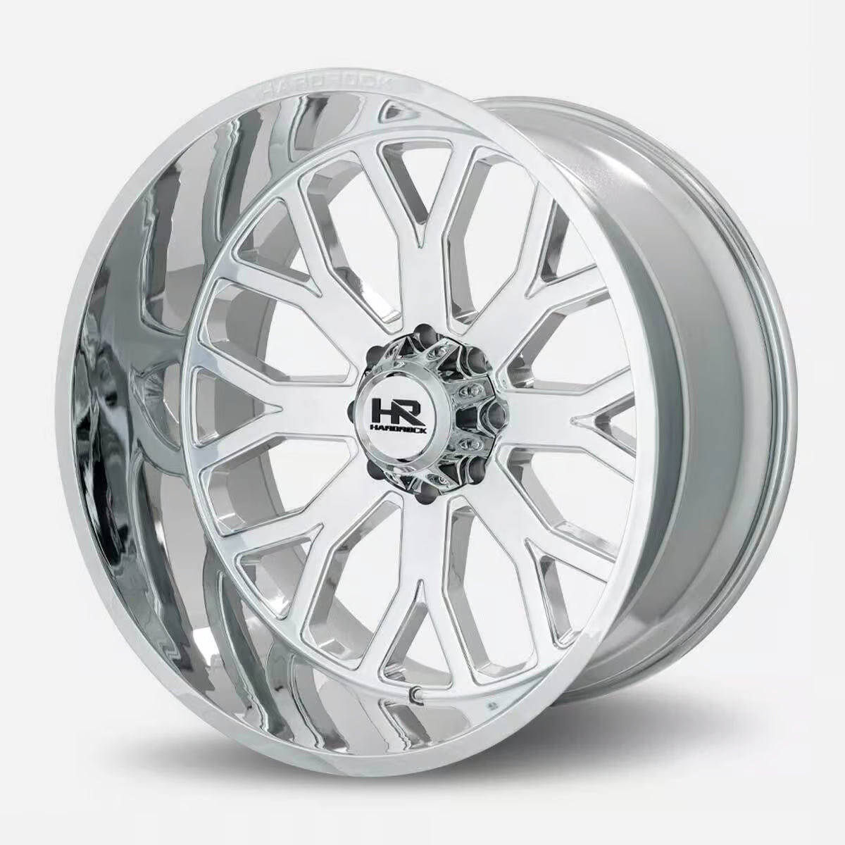 Hardrock Offroad Slammer Xposed 24x12 Chrome -44mm ET 108mm CB 6x139.7 wheel