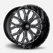 Hardrock Offroad Slammer Xposed 26x14 Gloss Black Milled -76mm ET 124.3mm CB 8x180 wheel