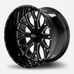 Hardrock Offroad Slammer Xposed 26x14 Gloss Black Milled -76mm ET 124.3mm CB 8x180 wheel