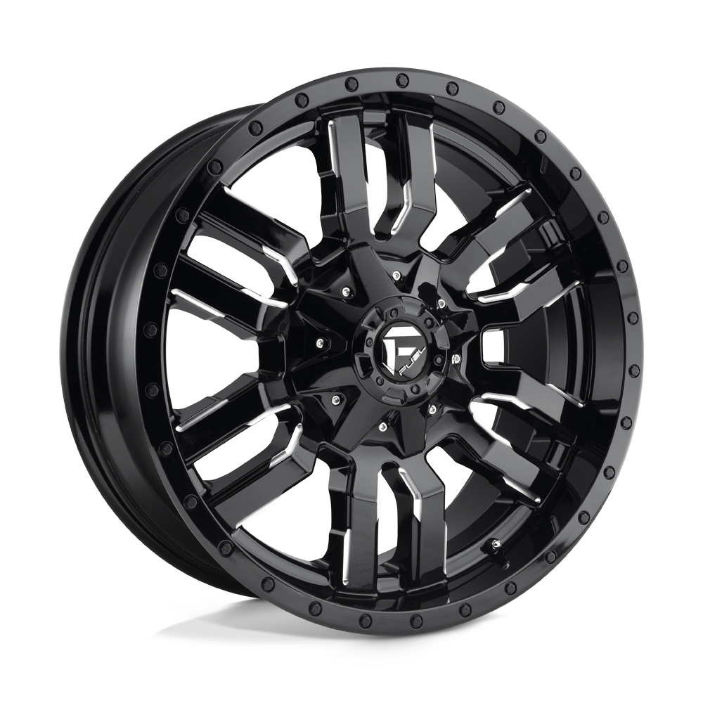 Fuel Wheels D595 Sledge 17x9 Gloss Black Milled -12mm ET 78.1mm CB 5x114.3/5x127