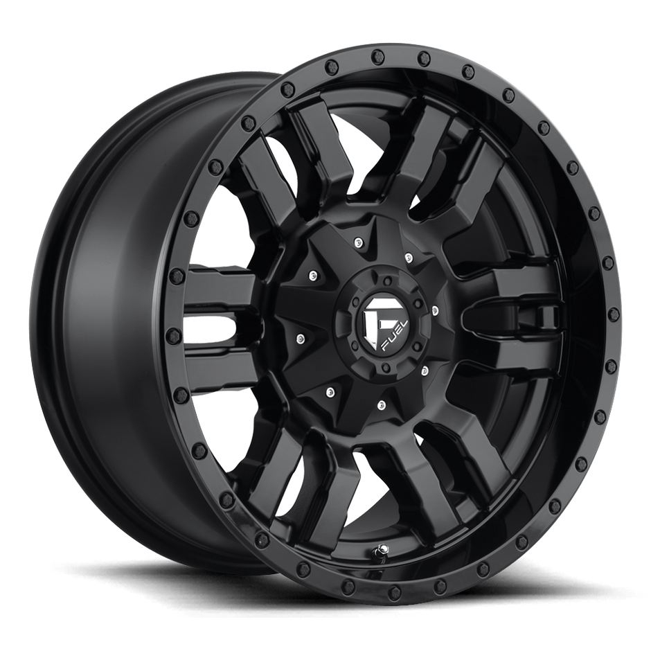 Fuel Wheels D596 Sledge 17x8 Matte Black w/Gloss Black Lip 35mm ET 106.1mm CB 6x139.7