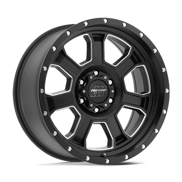 Pro Comp Alloys PA43 Sledge 20x9 Satin Black Milled 0mm ET 108mm CB 5x139.7