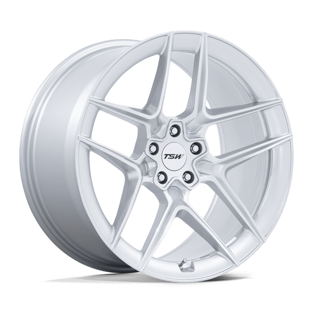 TSW TW008 Slipstream 19x9.5 Gloss Silver w/Machined Face 40mm ET 66.56mm CB 5x112