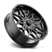 MSA Offroad Wheels M47 Sniper 22x7 Gloss Black Milled 10mm ET 115.1mm CB 4x156