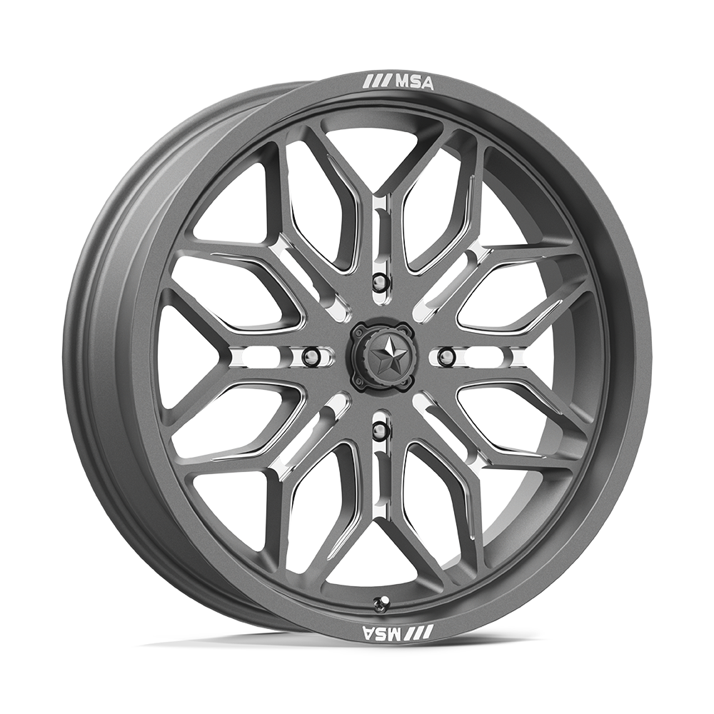 MSA Offroad Wheels M47 Sniper 18x7 Gunmetal Milled 10mm ET 96mm CB 4x137