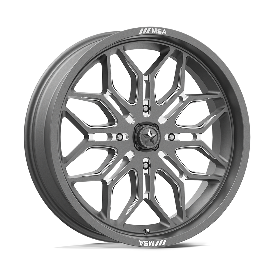 MSA Offroad Wheels M47 Sniper 18x7 Gunmetal Milled 10mm ET 96mm CB 4x137