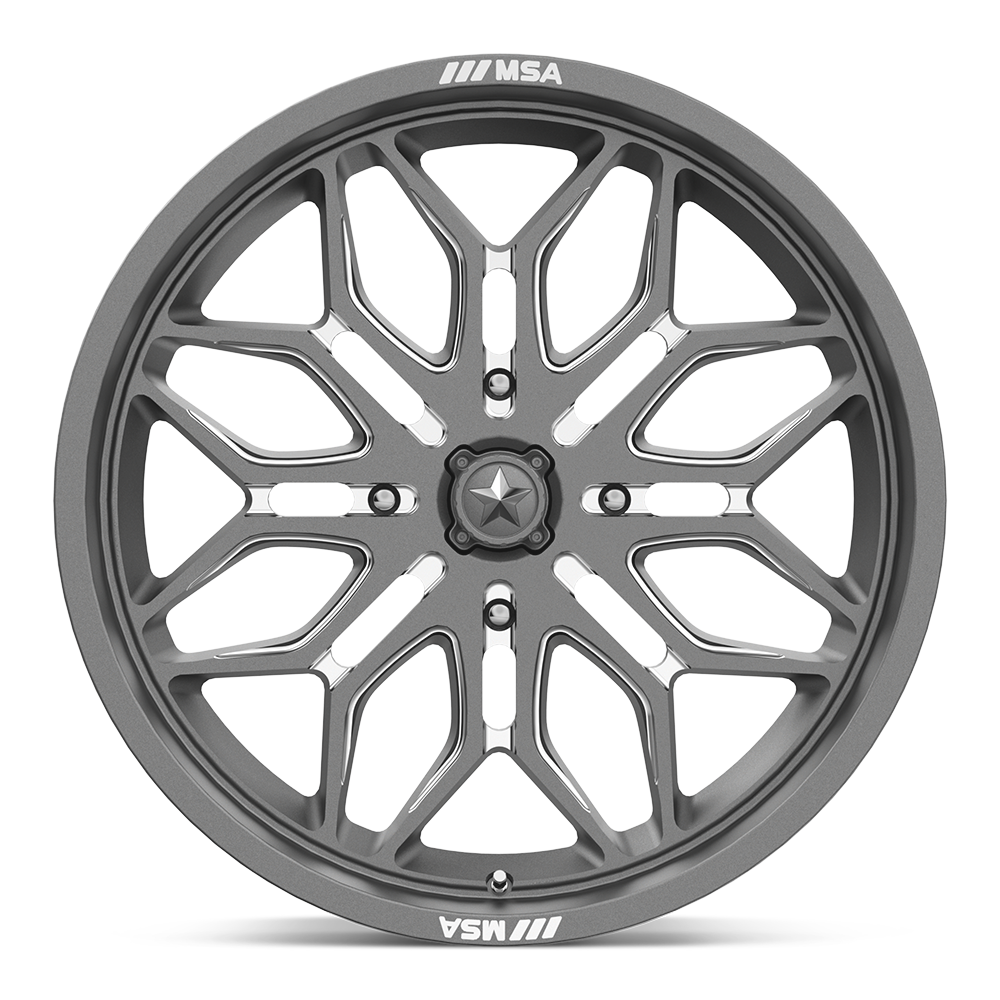 MSA Offroad Wheels M47 Sniper 18x7 Gunmetal Milled 10mm ET 96mm CB 4x137