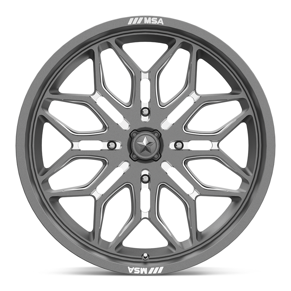 MSA Offroad Wheels M47 Sniper 18x7 Gunmetal Milled 10mm ET 96mm CB 4x137