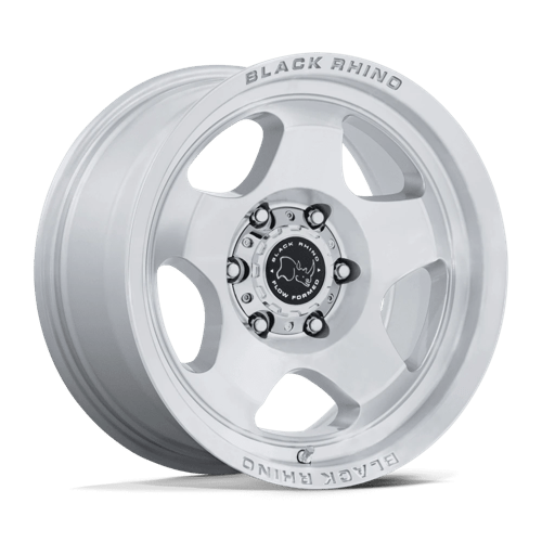 Black Rhino Hard Alloys BR031 Sol 17x8 Gloss Silver w/Machined Face 38mm ET 71.6mm CB 5x130