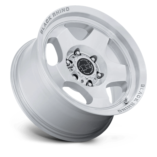 Black Rhino Hard Alloys BR031 Sol 17x8 Gloss Silver w/Machined Face 38mm ET 71.6mm CB 5x130