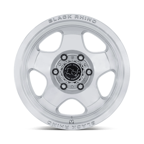Black Rhino Hard Alloys BR031 Sol 17x8 Gloss Silver w/Machined Face 38mm ET 71.6mm CB 5x130