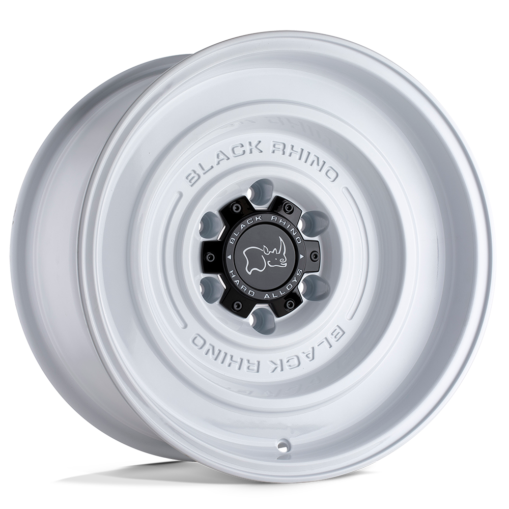 Black Rhino Hard Alloys Solid 17x9.5 Gloss White -12mm ET 112.1mm CB 6x139.7