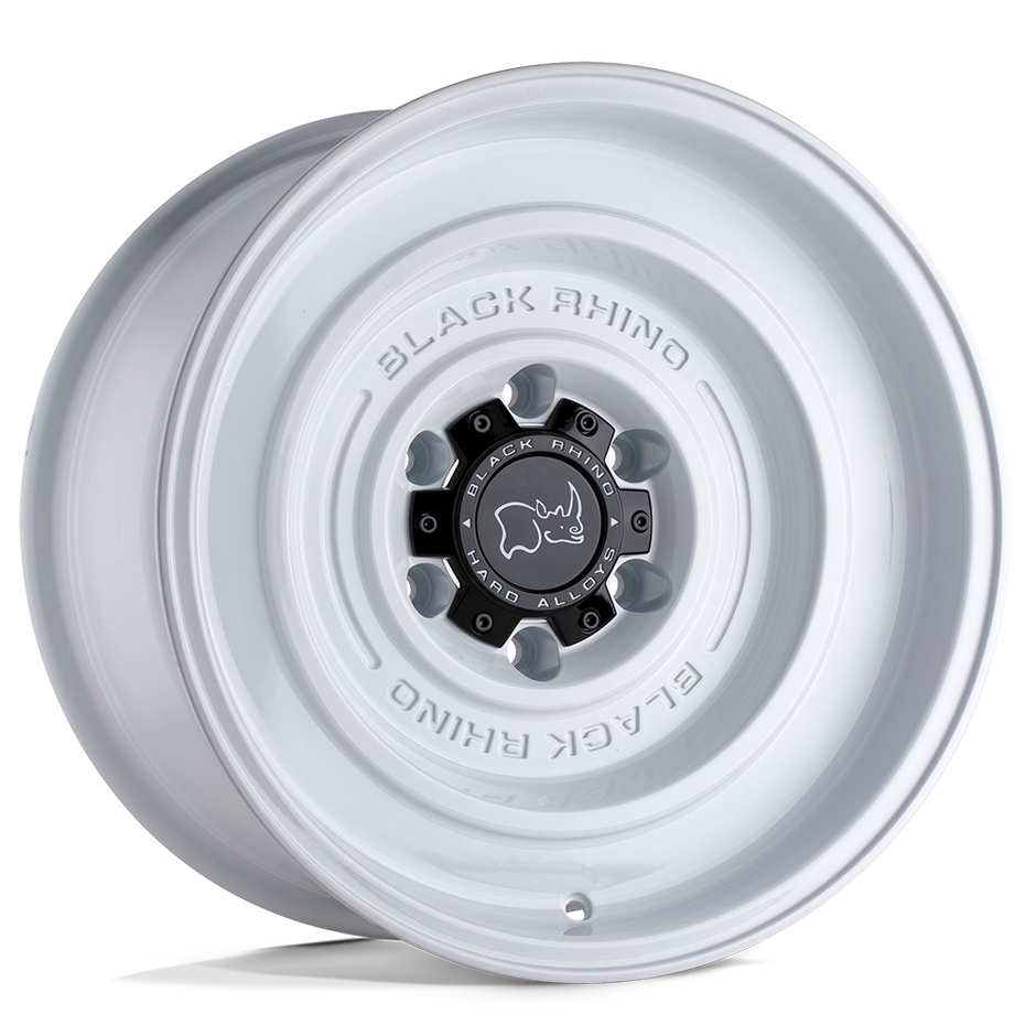 Black Rhino Hard Alloys Solid 17x9.5 Gloss White -12mm ET 112.1mm CB 6x139.7