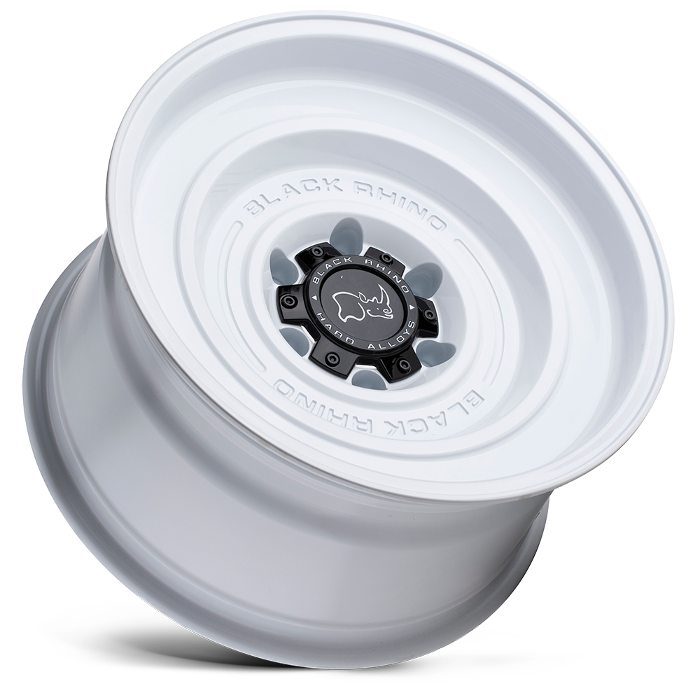 Black Rhino Hard Alloys Solid 17x9.5 Gloss White -12mm ET 112.1mm CB 6x139.7