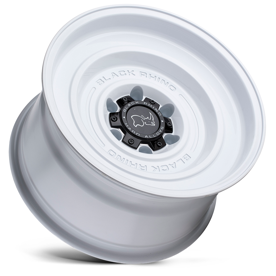 Black Rhino Hard Alloys Solid 17x9.5 Gloss White -12mm ET 112.1mm CB 6x139.7