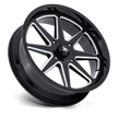 MSA Offroad Wheels M54 Spark UTV 14x7 Gloss Black Milled 10mm ET 115.1mm CB 4x156