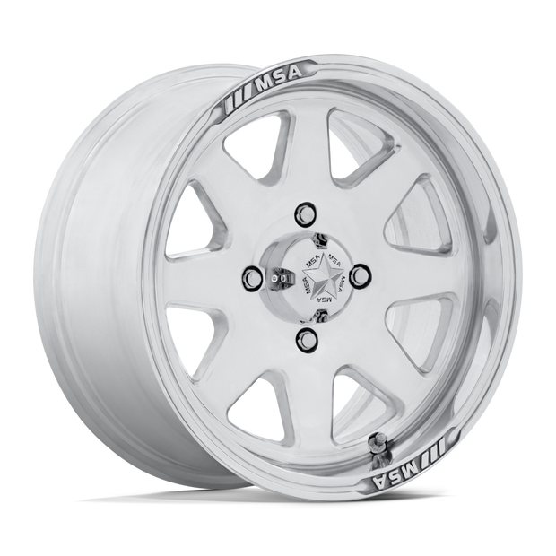 MSA Offroad Wheels M54 Spark UTV 15x7 Polished 10mm ET 96mm CB 4x137