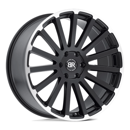 Black Rhino Hard Alloys Spear 20x9 Matte Black w/Matte Machined Lip Edge 15mm ET 112.1mm CB 6x139.7