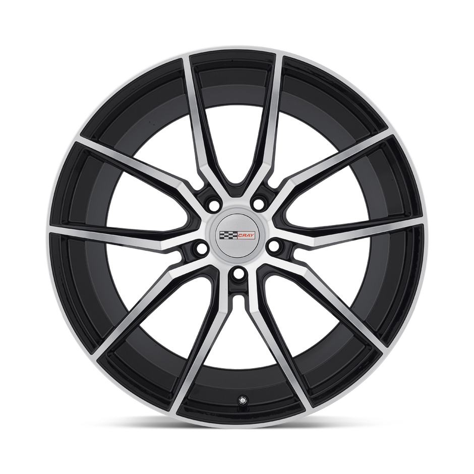 Cray Wheels Spider 20x9 Gloss Black w/Mirror Cut Face 38mm ET 67.06mm CB 5x120