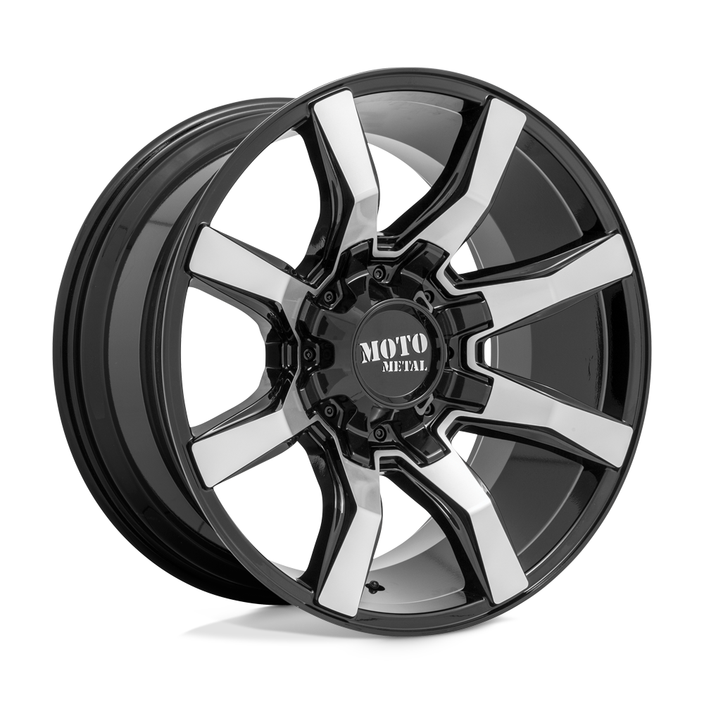 Moto Metal MO804 Spider 22x10 Gloss Black Machined -18mm ET 110.1mm CB 5x139.7/5x150