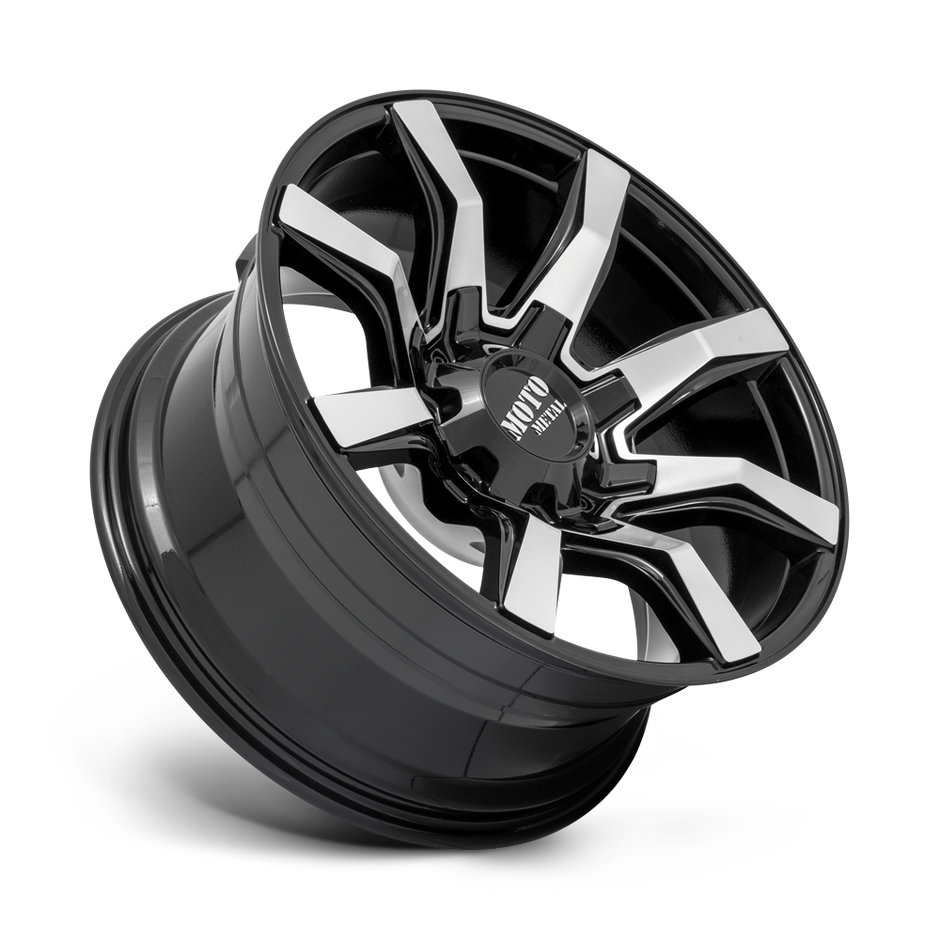 Moto Metal MO804 Spider 22x10 Gloss Black Machined -18mm ET 110.1mm CB 5x139.7/5x150