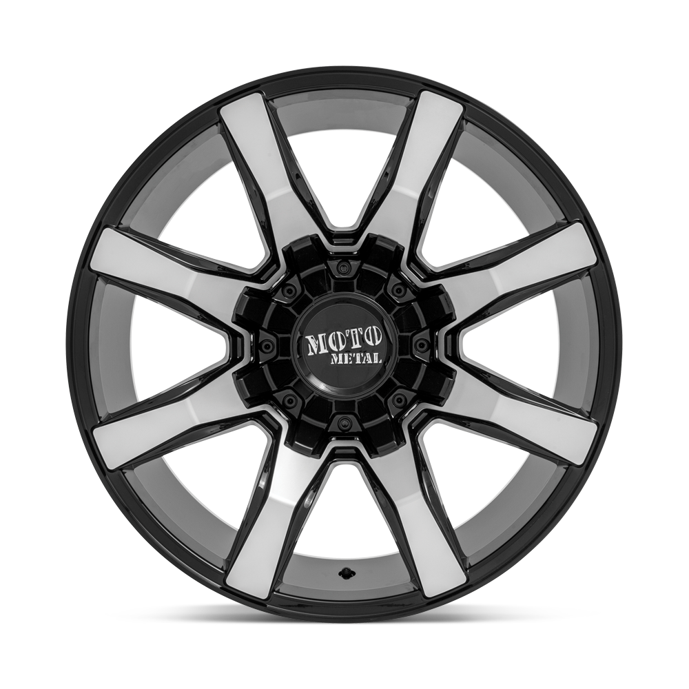 Moto Metal MO804 Spider 22x10 Gloss Black Machined -18mm ET 110.1mm CB 5x139.7/5x150